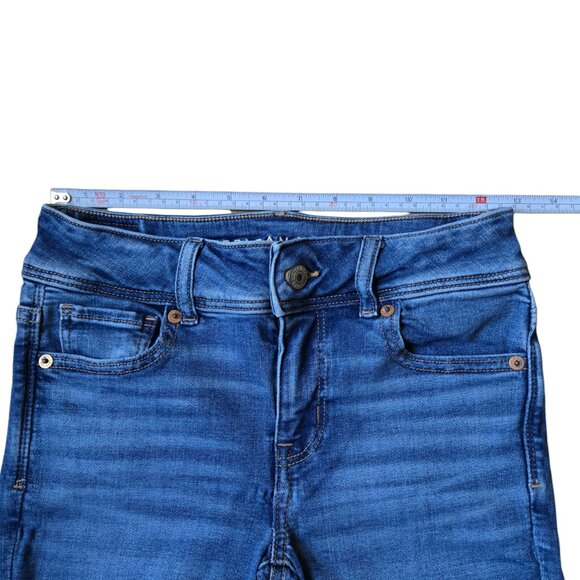 American Eagle Jeans Womens 00 Short Blue Kick Boot Cut Next Level Stretch Denim - Picture 2 of 16
